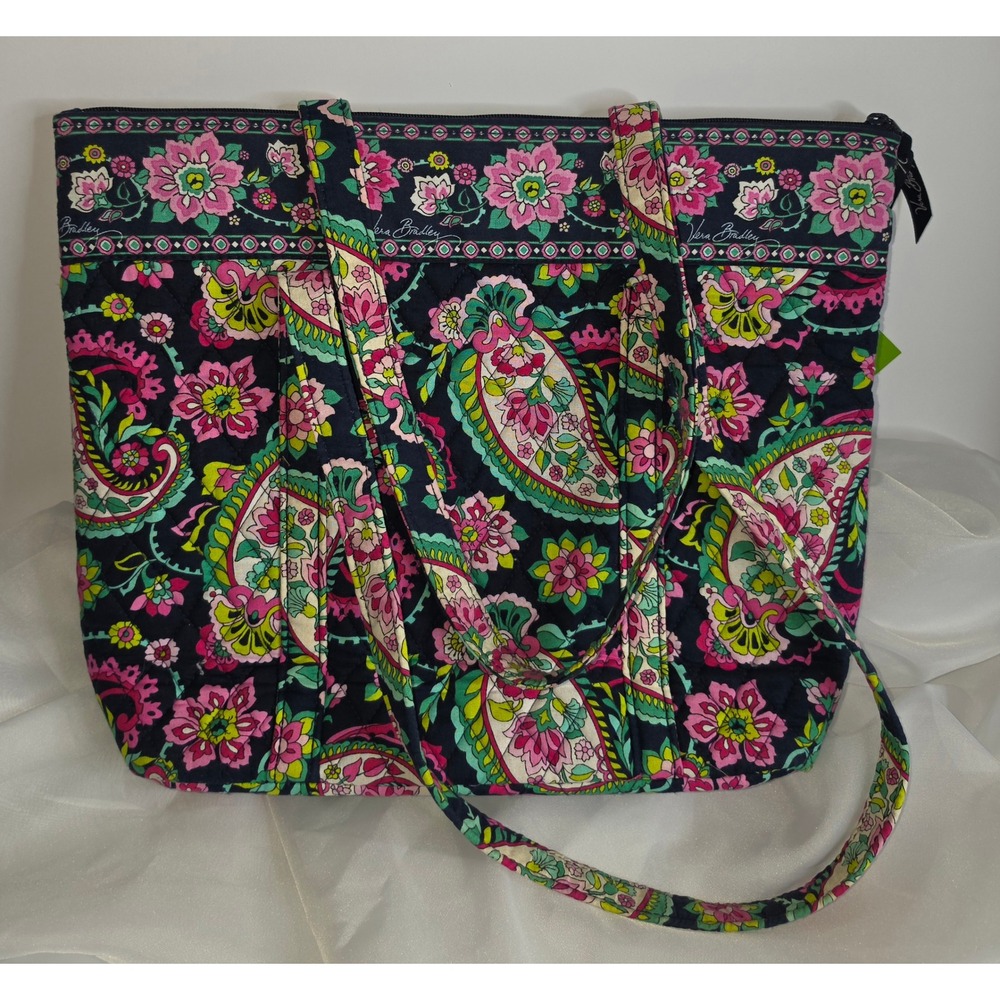 Vera Bradley Petal Paisley Villager Tote Bag and Pouch Set 14557-154 NWT - Picture 14 of 15